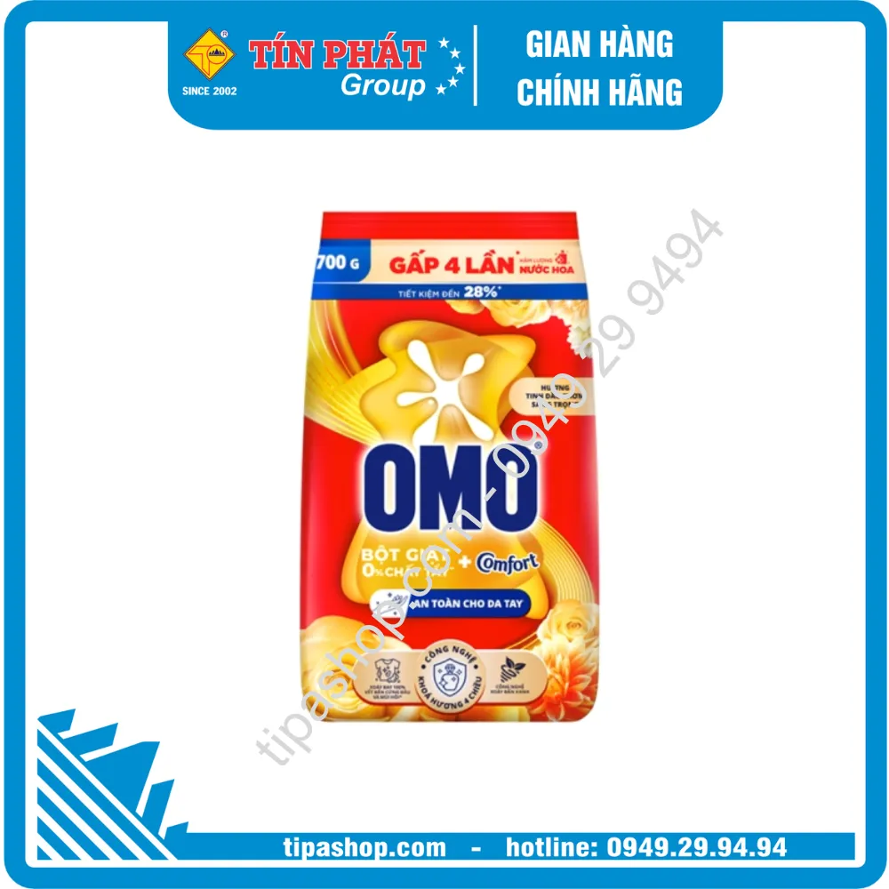 OMO Bột Giặt Đỏ Hương Thơm Mát 700g